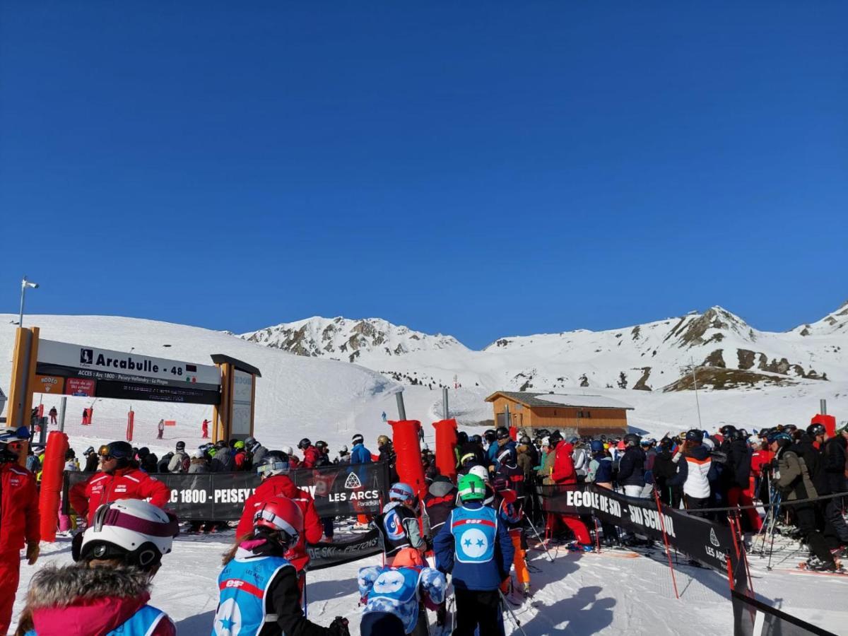 Appartement Arc 1950 M, Ski Au Pied, Piscine Exterieure Chauffee, Remontees Mecaniques A 100M, Sauna Et Salle De Sports Les Arcs  المظهر الخارجي الصورة